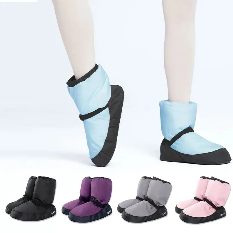 Women's Ballet Warm-Up Booties - Winter Dance Boots for Antiskid Training
