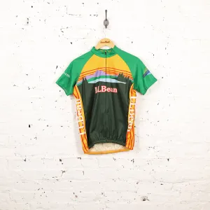 Womens LL Bean Cycling Top Jersey -  Green - Womens L