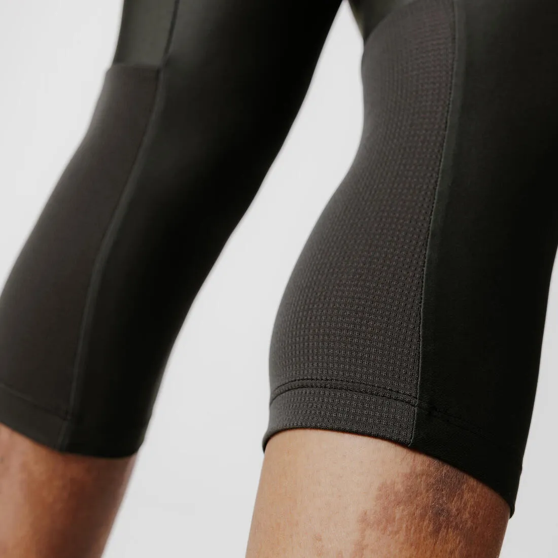 Women's Running Breathable Cropped Leggings KIPRUN Run 500 Dry