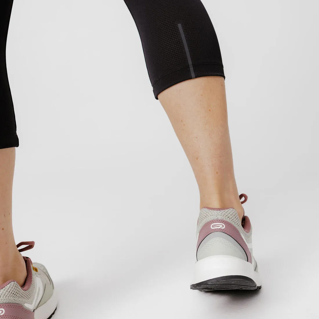 Women's Running Breathable Cropped Leggings KIPRUN Run 500 Dry