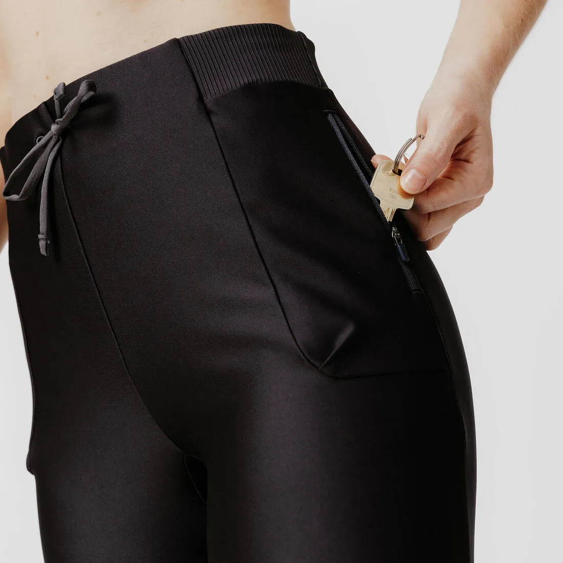 Women's Running Breathable Cropped Leggings KIPRUN Run 500 Dry