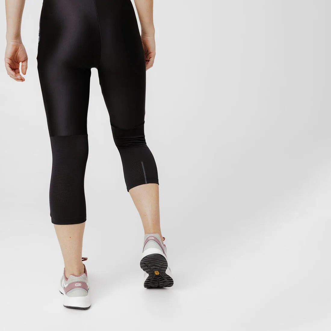 Women's Running Breathable Cropped Leggings KIPRUN Run 500 Dry