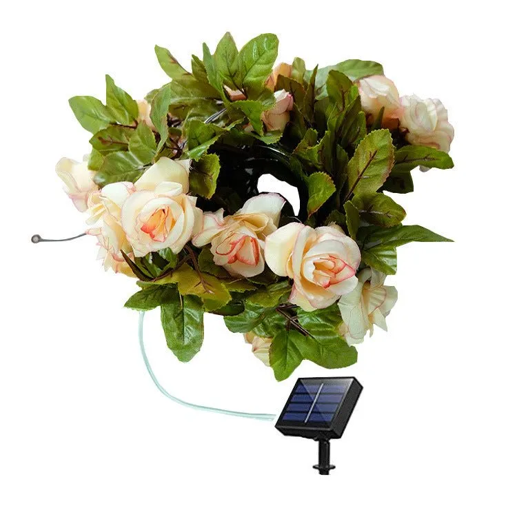 Woowooh Solar Simulation Rose Rattan Garden Light