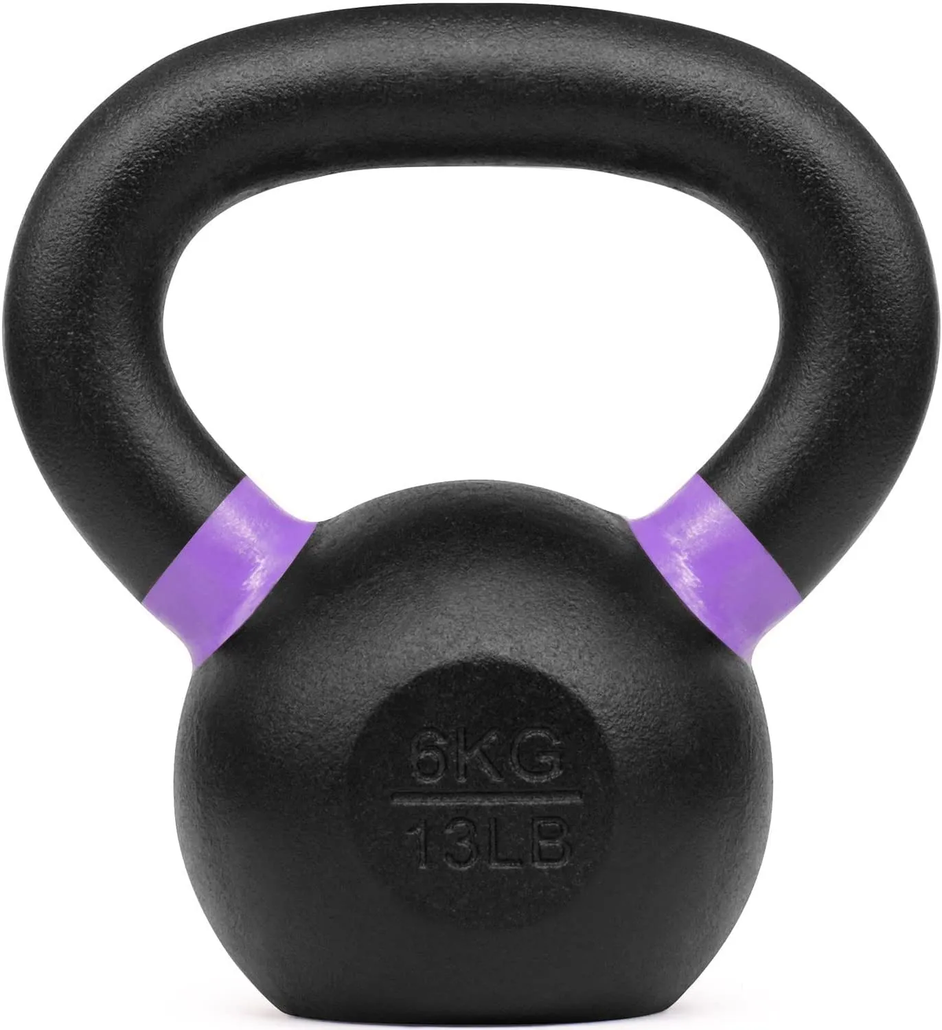 Yes4All Powder Coated Cast Iron Competition Kettlebell With Wide Handles & Flat Bottoms – 4, 6, 8, 10, 12, 14, 16, 20, 24, 32, 40kg