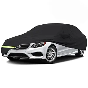 YIXIN Waterproof Car Cover for 2006-2021 Mercedes Benz E Class Sedan E250 E320 E300 E350 E400 AMG 190T Covers Custom Fit 100% Waterproof Windproof Strap & Double Door Zipper Up to 205” L