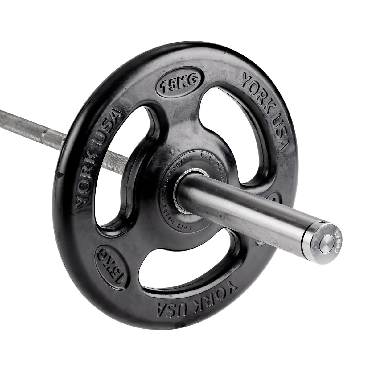 York Barbell ISO-Grip Rubber Olympic Weight Plate 1 x 15kg