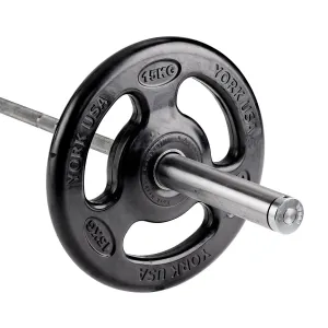 York Barbell ISO-Grip Rubber Olympic Weight Plate 1 x 15kg