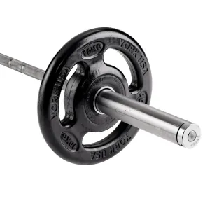 York Barbell ISO-Grip Rubber Olympic Weight Plates 2 x 10kg