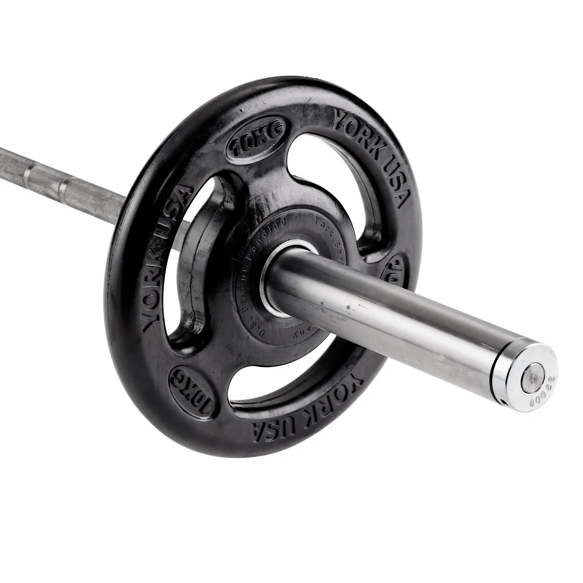 York Barbell ISO-Grip Rubber Olympic Weight Plates 2 x 10kg